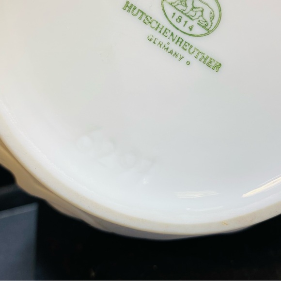 Hutschenreuther Matt White Bisque 5.5"  Vase by Achtziger OP ART 70´s Leaves - Picture 8 of 14